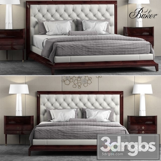 Baker Moderne Platform Bed 3dsmax Download - thumbnail 1