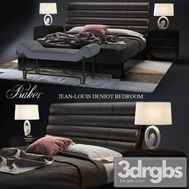 Baker Tashmarine Bed 3123K 3dsmax Download - thumbnail 1