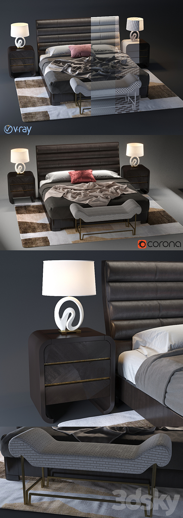 Baker TASHMARINE BED (King) V-ray & Corona 3DSMax File - thumbnail 3