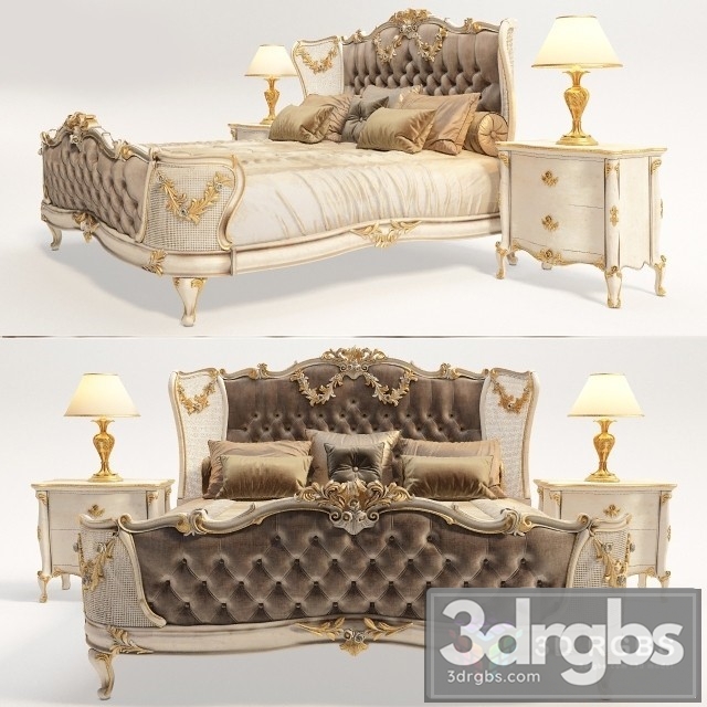 Bareal Classic Bed 3dsmax Download - thumbnail 1