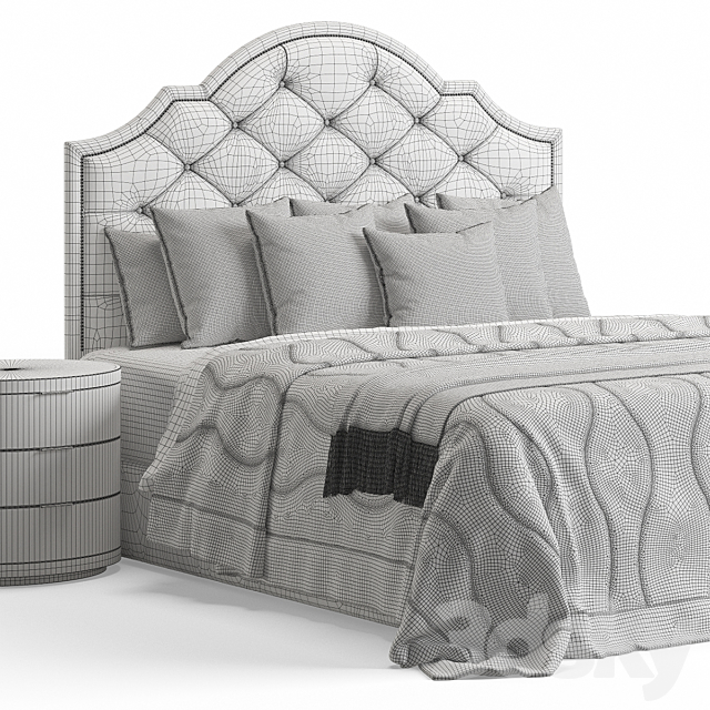 Bassett Bedroom Bonnet King Headboard 3DSMax File - thumbnail 3