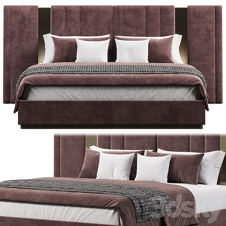 Batha II bed by Evanyrouse 3DS Max Model - thumbnail 2