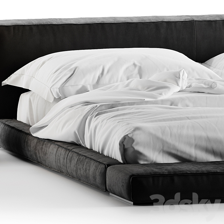 baxter budapest bed 3DS Max Model - thumbnail 2