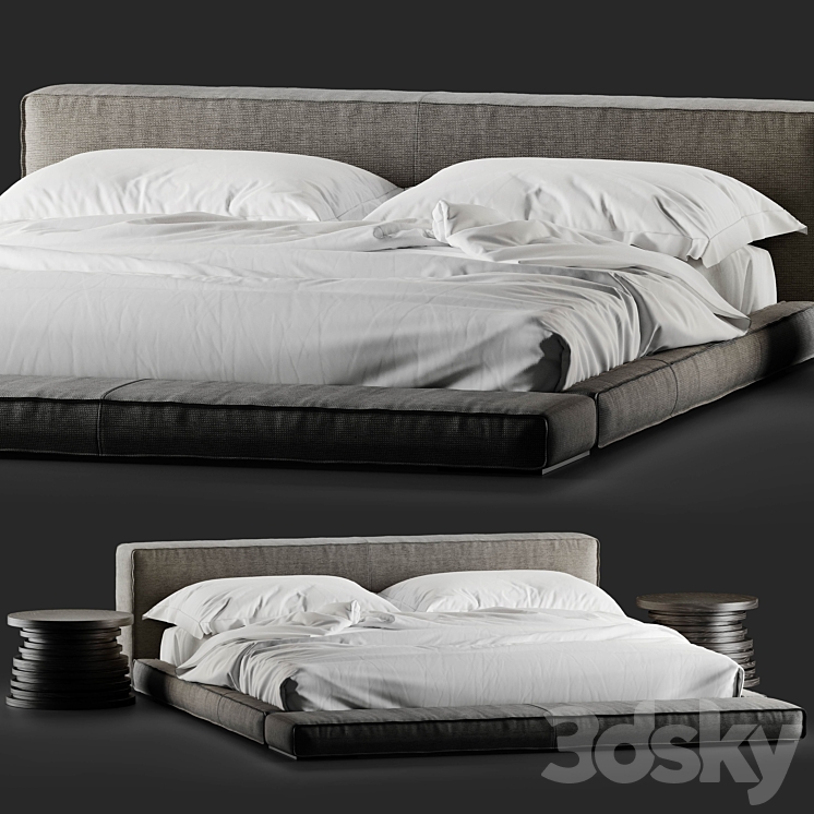 baxter budapest bed vol2 3DS Max Model - thumbnail 2