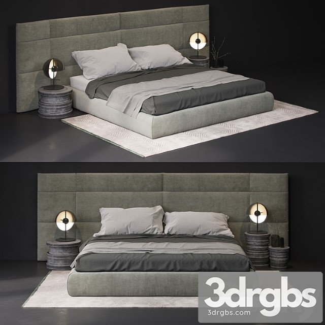 Baxter extr a couche bed 3d model 2 3dsmax Download - thumbnail 1