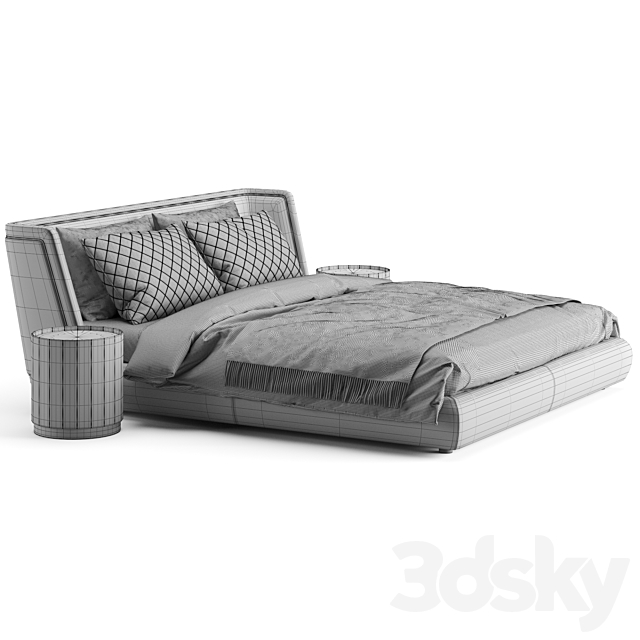 Baxter Metropolis Plain Bed 3DSMax File - thumbnail 7