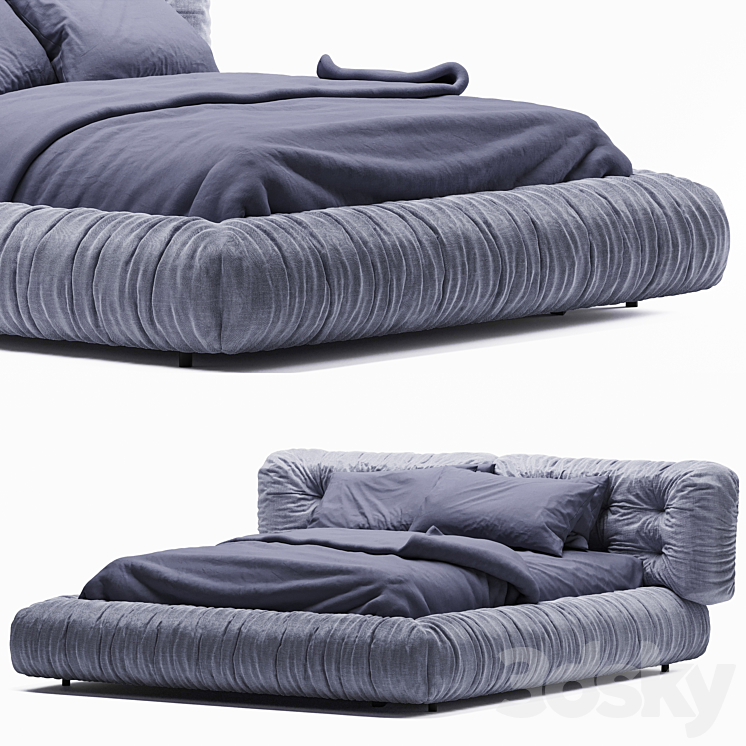 baxter milano bed2 3DS Max Model - thumbnail 1