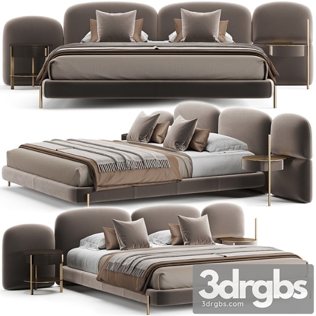 Baxter Stone Bed 3dsmax Download - thumbnail 1