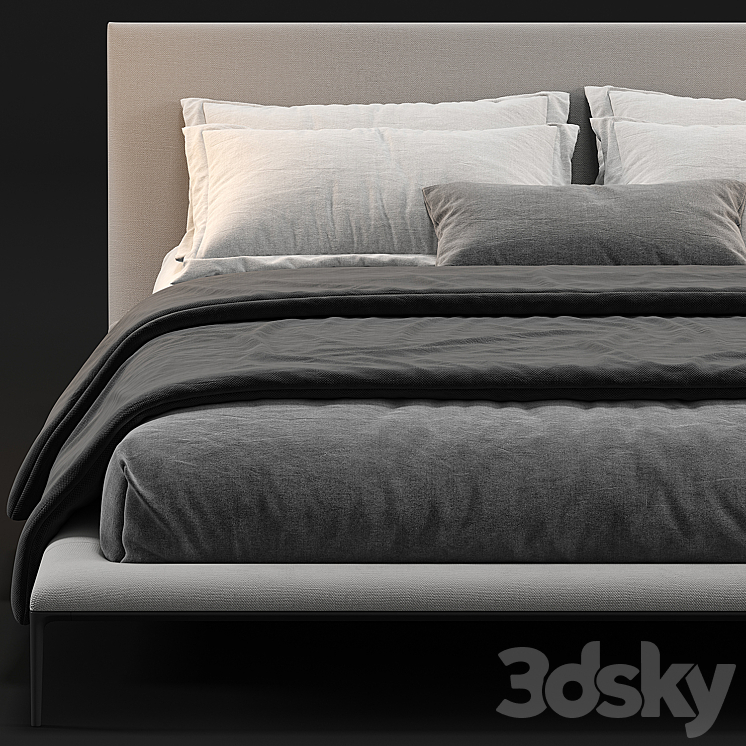 B&B Atoll bed 3DS Max Model - thumbnail 2