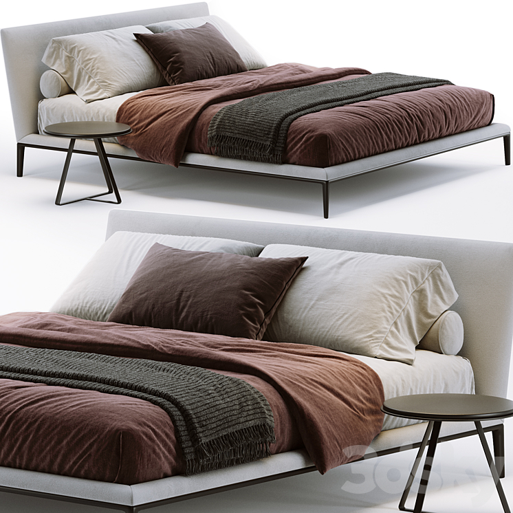 B&B Italia Atoll Bed 3DS Max Model - thumbnail 1