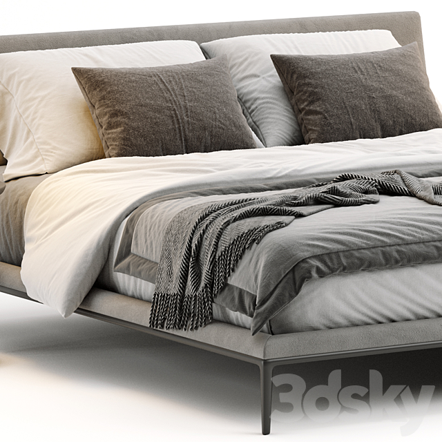 B&B Italia Atoll Bed 3DS Max Model - thumbnail 3