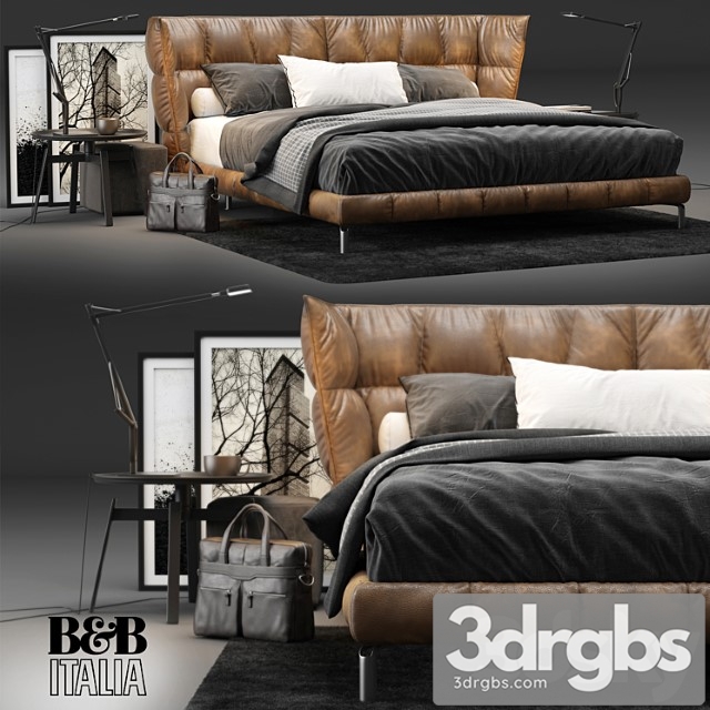 B&B Italia Husk Bed 3dsmax Download - thumbnail 1