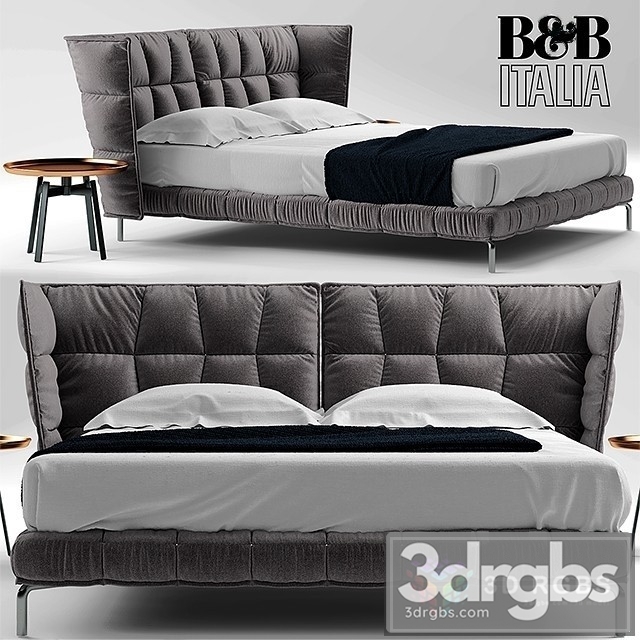 BB Italia Husk Bett Bed 3dsmax Download - thumbnail 1