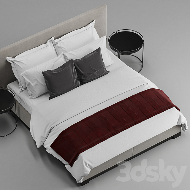 B&B italia Maxalto Bauci Ovidio bed 3DSMax File - thumbnail 2