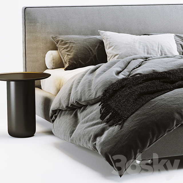 B&B Italia Richard Bed 3DS Max Model - thumbnail 2