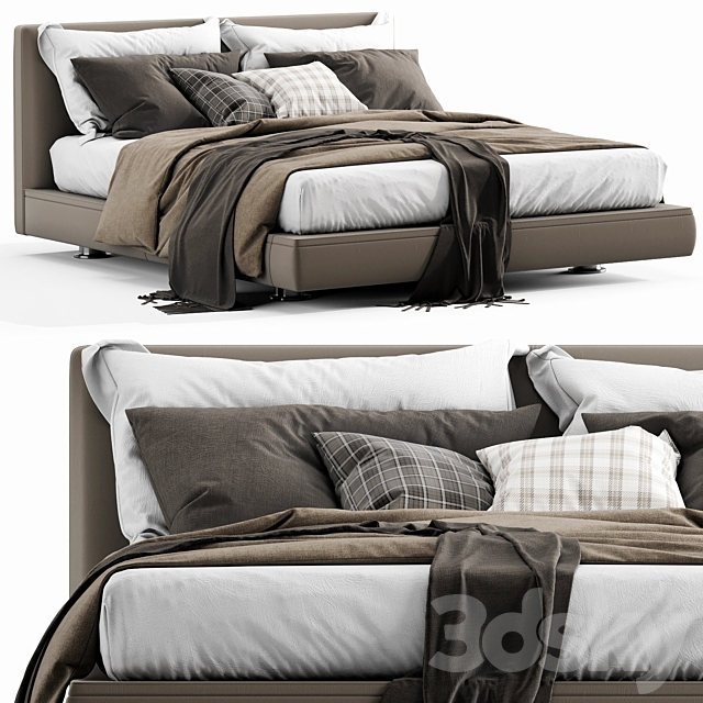 B&B Italia Richard Bed 3DSMax File - thumbnail 2