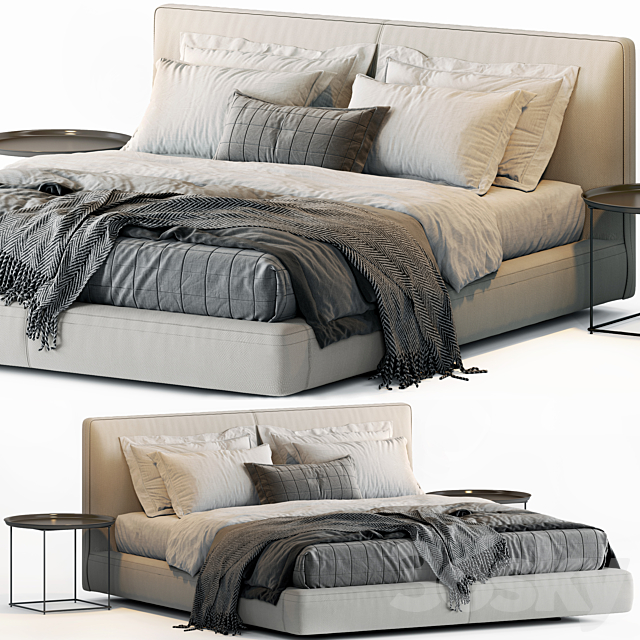 B&B Italia Richard Bed 3DSMax File - thumbnail 1