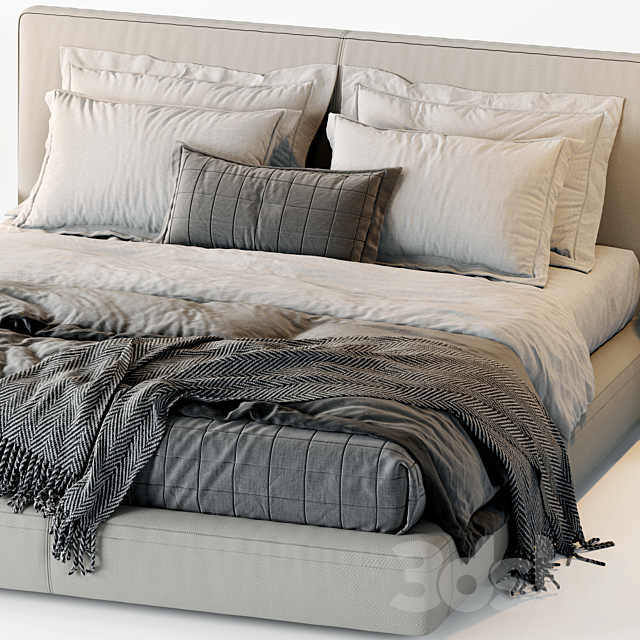 B&B Italia Richard Bed 3DSMax File - thumbnail 2