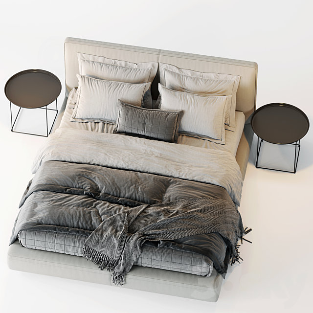 B&B Italia Richard Bed 3DSMax File - thumbnail 4