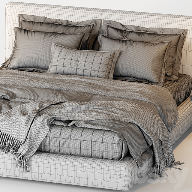 B&B Italia Richard Bed 3DSMax File - thumbnail 5