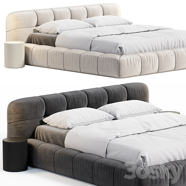 B&B Italia Tufty Bed 3DS Max Model - thumbnail 2