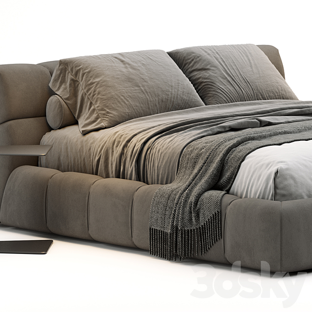 B&B Italia Tufty Bed 3DS Max Model - thumbnail 2