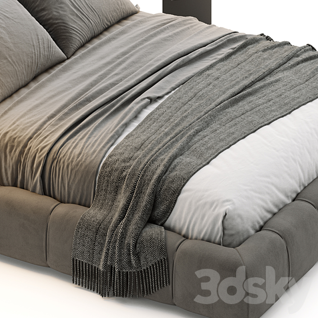 B&B Italia Tufty Bed 3DS Max Model - thumbnail 4