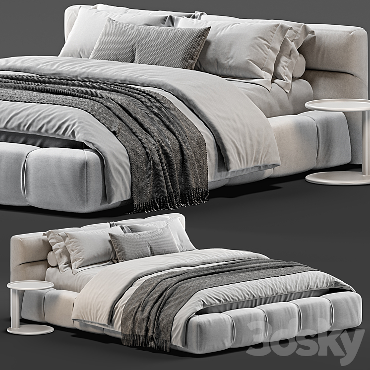 B&B Italia Tufty Bed_vol 02 3DS Max Model - thumbnail 1