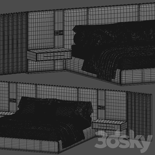 Beacon Bed 3DS Max Model - thumbnail 7