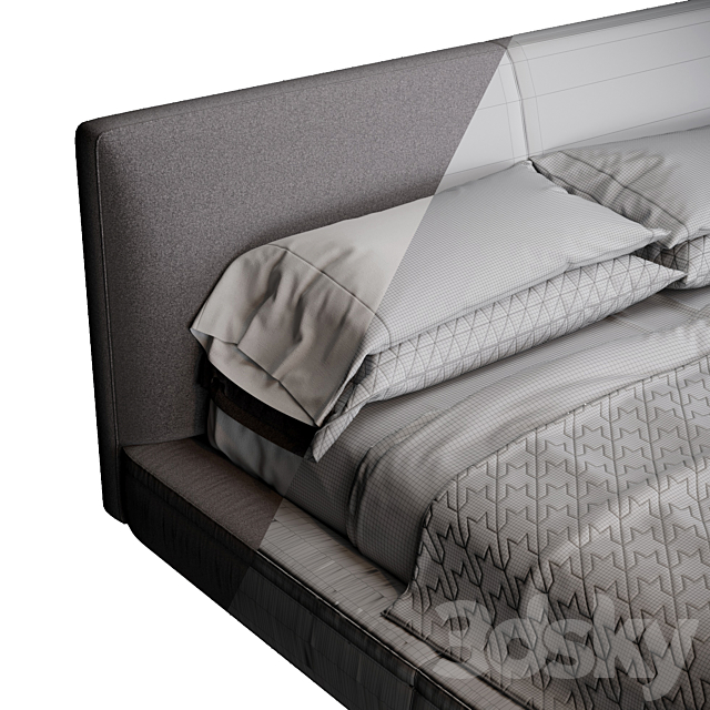 Beb Italia (B & B Italia) Bed Richard 3DSMax File - thumbnail 3