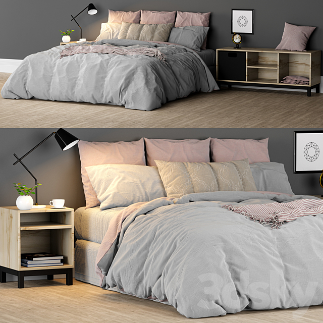 Bed 01 3DSMax File - thumbnail 1