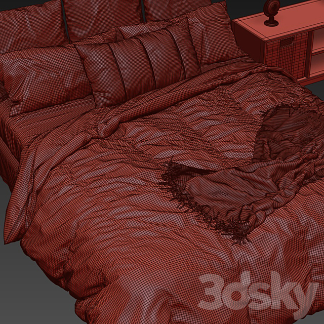 Bed 01 3DSMax File - thumbnail 3