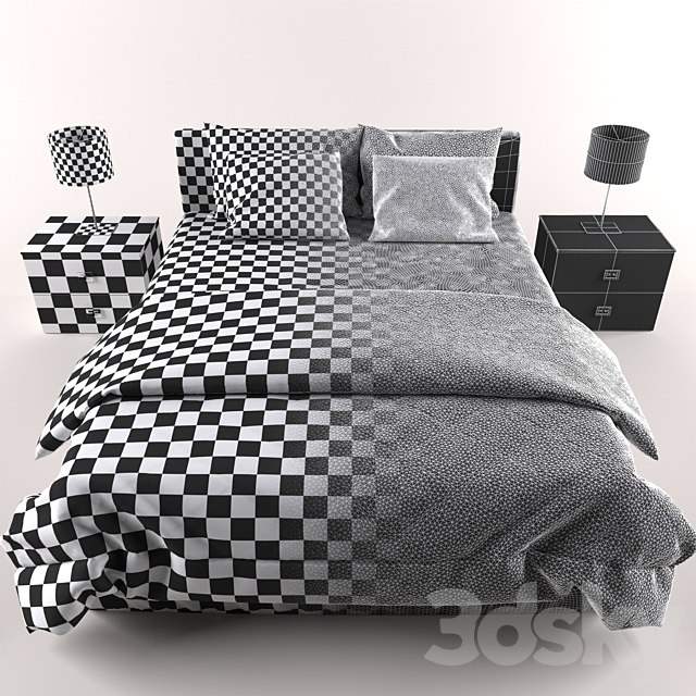 Bed 1 3DSMax File - thumbnail 3