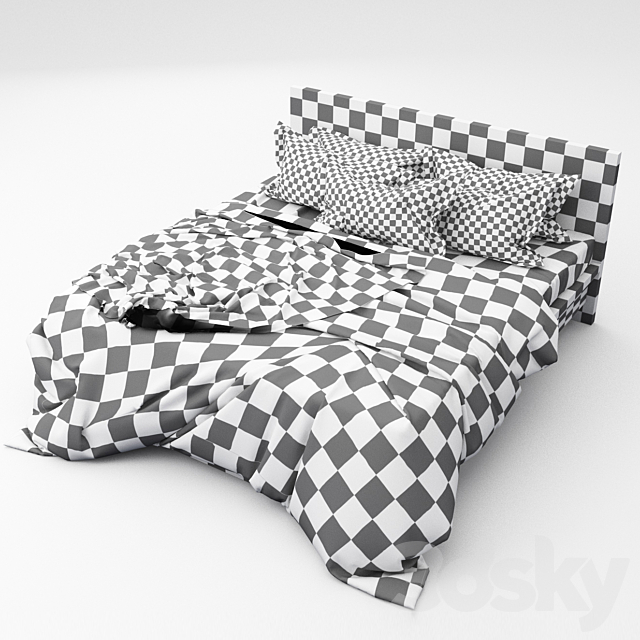 Bed 11 3DS Max Model - thumbnail 3