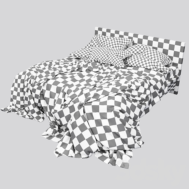 Bed 13 3DS Max Model - thumbnail 3