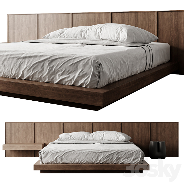 Bed 2 3DS Max Model - thumbnail 1