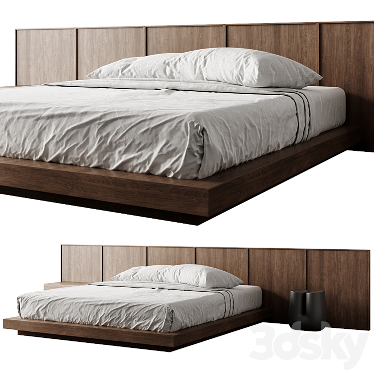 Bed 2 3DS Max Model - thumbnail 2