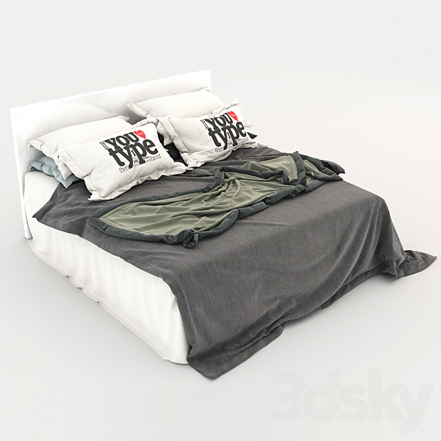 Bed 20 3ds Max - thumbnail 3