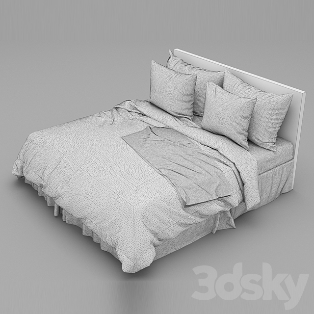 Bed 29 3ds Max - thumbnail 3