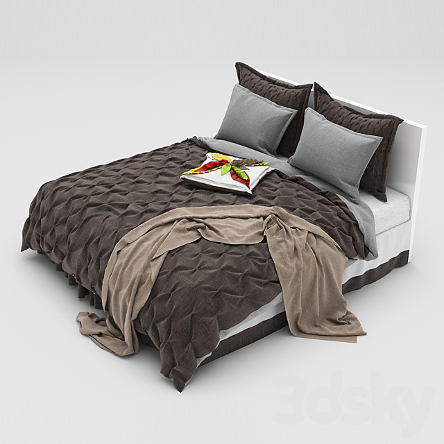 Bed 32 3ds Max - thumbnail 2