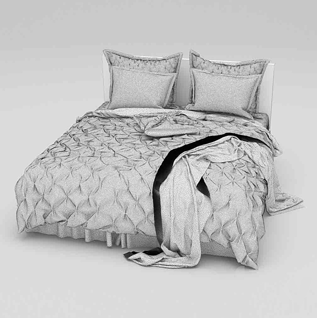 Bed 32 3ds Max - thumbnail 3