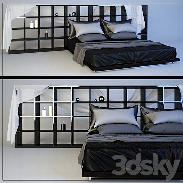 Bed 3ds Max - thumbnail 1