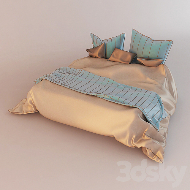 Bed 3ds Max - thumbnail 1