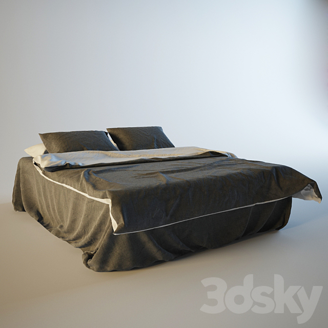 Bed 3ds Max - thumbnail 3