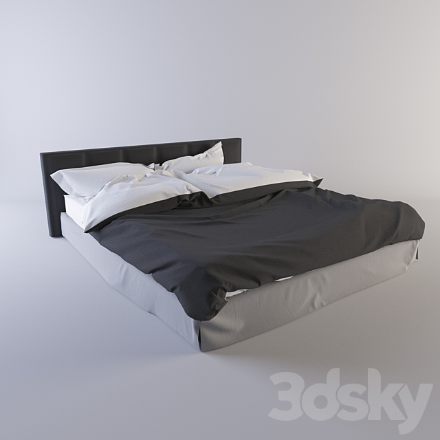 Bed 3ds Max - thumbnail 1