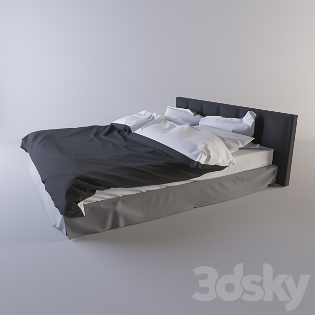 Bed 3ds Max - thumbnail 2