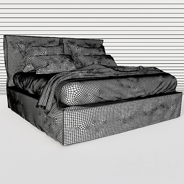 Bed 3DS Max Model - thumbnail 2