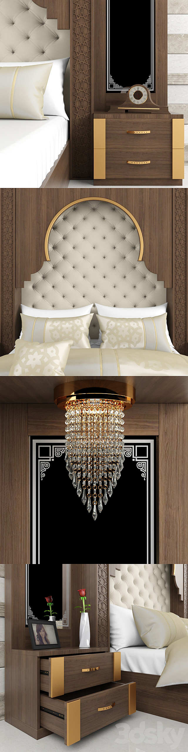 bed 3DS Max Model - thumbnail 2