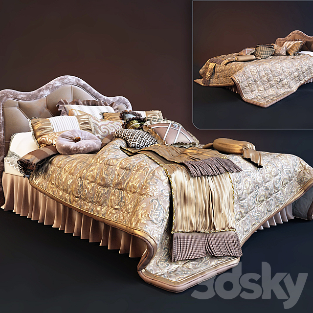 Bed 3DS Max Model - thumbnail 1