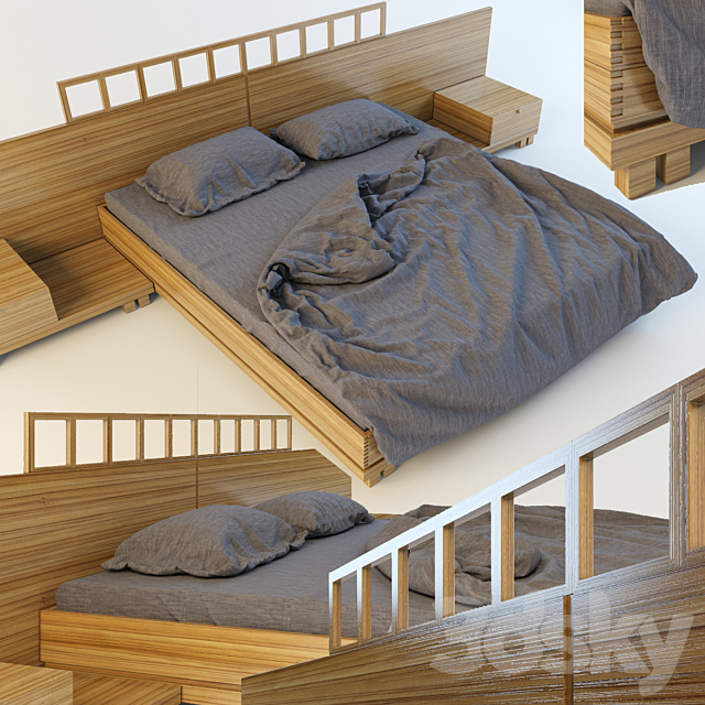 Bed 3DSMax File - thumbnail 1